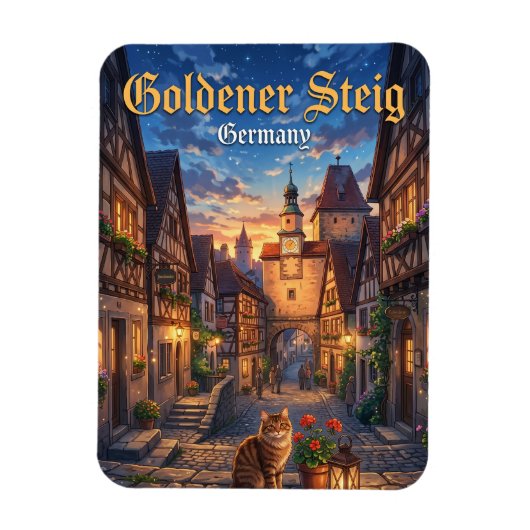 Goldener Steig Deutschland Magnet (Vertikal)