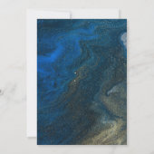 Goldener Stern auf Blauschiefer jüdischer Bar Mitz Einladung (Rückseite)