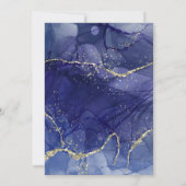 Goldener Stern auf dem blauen Marmor jüdischer Bar Einladung (Rückseite)