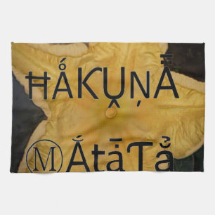 Goldener Stern Hakuna Matata Kunst Druck Handtuch