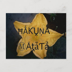 Goldener Stern Hakuna Matata Kunst Druck Postkarte