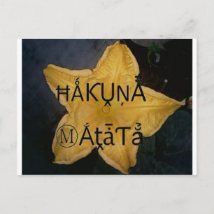 Goldener Stern Hakuna Matata Kunst Druck Postkarte