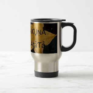 Goldener Stern Hakuna Matata Kunst Druck Reisebecher