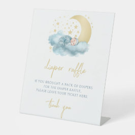 Goldener Stern-Mini-Duschdiapier-Zeichen Sockelschild