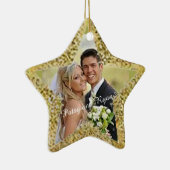 Goldener Stern mit Gastgeschenk Hochzeit Keramik Ornament (Rechts)
