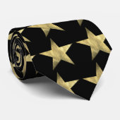 Goldener Stern-Superstar Krawatte (Gerollt)