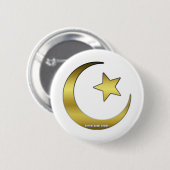 Goldener Stern und Halbmond Button (Vorne & Hinten)