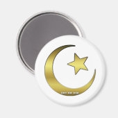 Goldener Stern und Halbmond Magnet (Vorderseite/Rückseite)