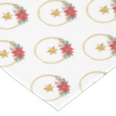 Goldener Stern und Weihnachtsmann Tischdecke (Schrägansicht)