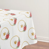 Goldener Stern und Weihnachtsmann Tischdecke (Beispiel)