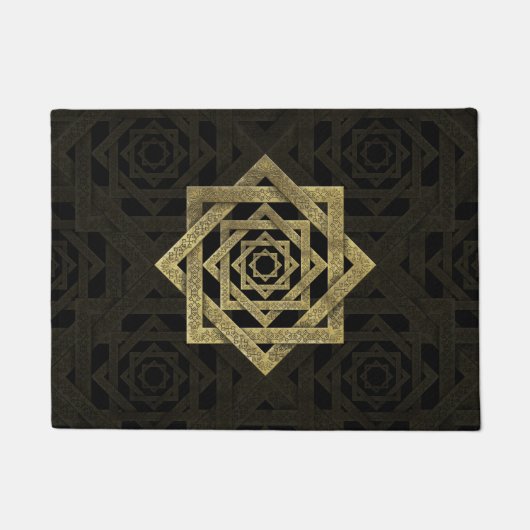 Goldener Stern von Lakshmi - Ashthalakshmi Fußmatte (Vorderseite)