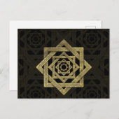 Goldener Stern von Lakshmi - Ashthalakshmi Postkarte (Vorne/Hinten)