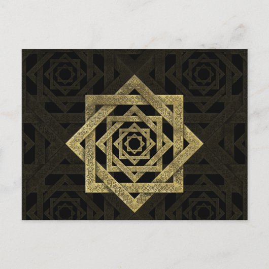 Goldener Stern von Lakshmi - Ashthalakshmi Postkarte (Vorderseite)