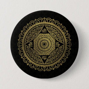 Goldener Stern von Lakshmi - Ashthalakshmi Sri Button