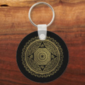 Goldener Stern von Lakshmi - Ashthalakshmi Sri Schlüsselanhänger (Vorderseite)