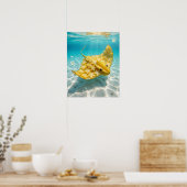 Goldener Sternfrucht-Stachelrochen Poster (Küche)