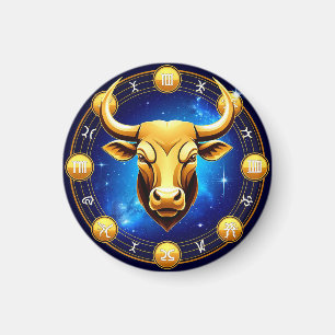 Goldener Stier Stier im kosmischen Tierkreis Magnet