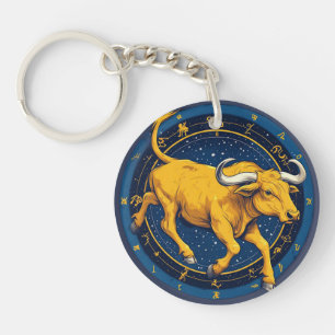 Goldener Stier Stier Schlüsselanhänger