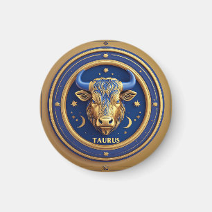 Goldener Stier Taurus im kosmischen Zodiakuskreis Magnet