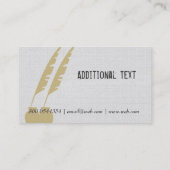 Goldener Stift-eleganter Visitenkarte (Rückseite)
