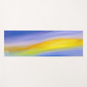 Goldener Strahl Moderne Abstraktion Yogamatte (Vorderseite (Horizontal))