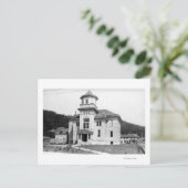 Goldener Strand, Oregon Aussicht auf Hofhaus Fotog Postkarte (Stehend Vorderseite)