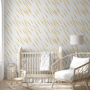 Goldener Streifen Weißer Hintergrund Einfach Tapete