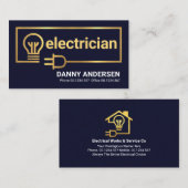 Goldener Stromrahmen Visitenkarte (Vorne/Hinten)