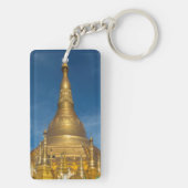 Goldener Stupa-Tempel Schlüsselanhänger (Rückseite)