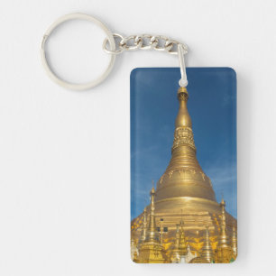 Goldener Stupa-Tempel Schlüsselanhänger