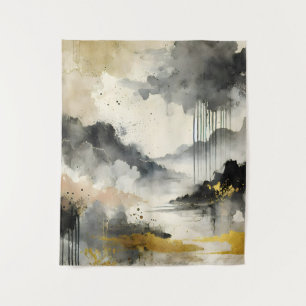 Goldener Sturm Wandteppich