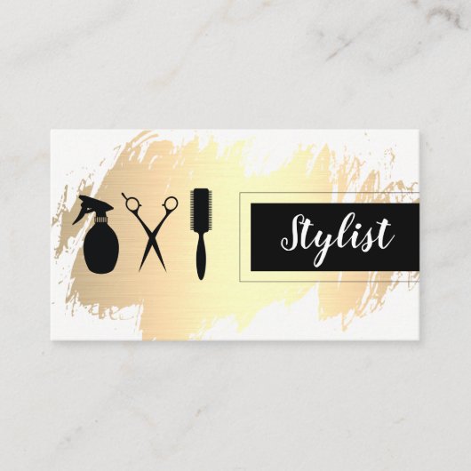 Goldener Stylist Visitenkarte (Vorderseite)