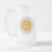 Goldener Sun von Flagge Mais Argentinien trinkt Mattglas Bierglas (Links)