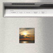 Goldener Sunset-Quadratzmagnet Magnet (In Situ (Geschirrspüler))