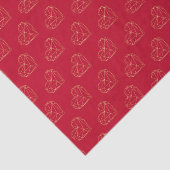 Goldener Tag des geometrischen Herzens Seidenpapier (Ausschnitt)