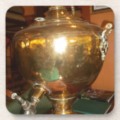 Goldener Teekessel Getränkeuntersetzer (Vorderseite)