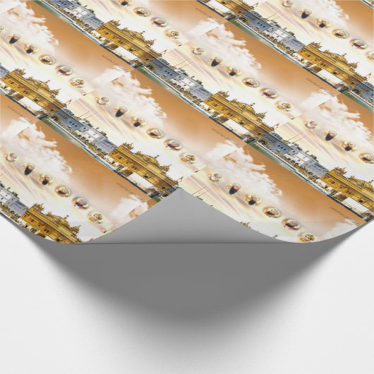 GOLDENER TEMPEL MIT DEN SIKHgurus Geschenkpapier (Ecke)