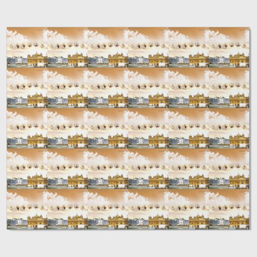 GOLDENER TEMPEL MIT DEN SIKHgurus Geschenkpapier (Flach)