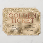 Goldener TICKET-Sonderveranstaltung Einladung (Vorne/Hinten)