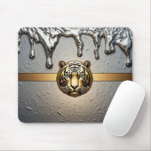 Goldener Tiger-Porträt Wilde Seele 🐯 Mousepad (Mit Mouse)
