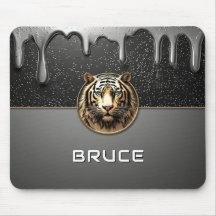Goldener Tiger Relief mit metallischer Textur 🐯
