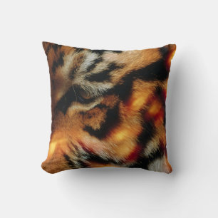 Goldener Tigerauge Nahaufnahme-Wildlife-Poster Kissen