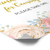 Goldener Tinkle Danke, dass du gekommen bist Poster (Ecke)