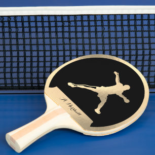 Goldener Tischtennisspieler Tischtennis Schläger