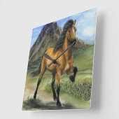 Goldener Tolt Quadratische Wanduhr (Winkel)