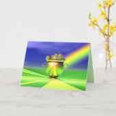 Goldener Topf des Goldes St. Patrick's Day Karte (Gelbe Blume)