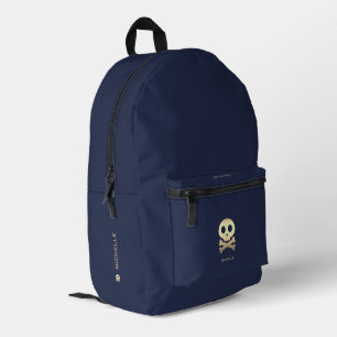 Goldener Totenkopf mit gekreuzten Knochen Stylisch Bedruckter Rucksack
