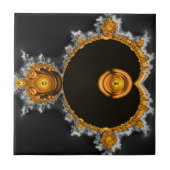 Goldener Traum. Das berühmte Full Mandelbrot Set Fliese (Vorderseite)