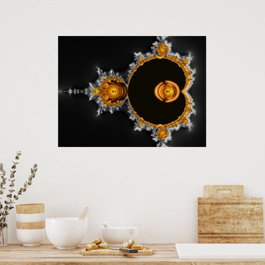 Goldener Traum. Das berühmte Full Mandelbrot Set Poster (Küche)