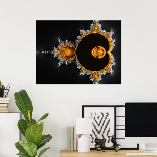 Goldener Traum. Das berühmte Full Mandelbrot Set Poster (Heimbüro)